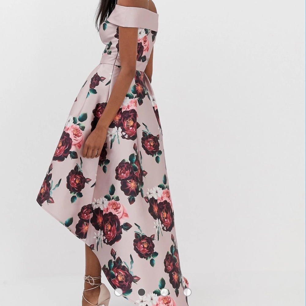 Chi Chi London extreme bandeau dress in dusky pink